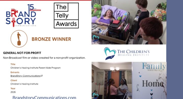 Brandstory Communications Wins Fourth Telly Award with 2026 Honor for Children’s Healing Institute Video